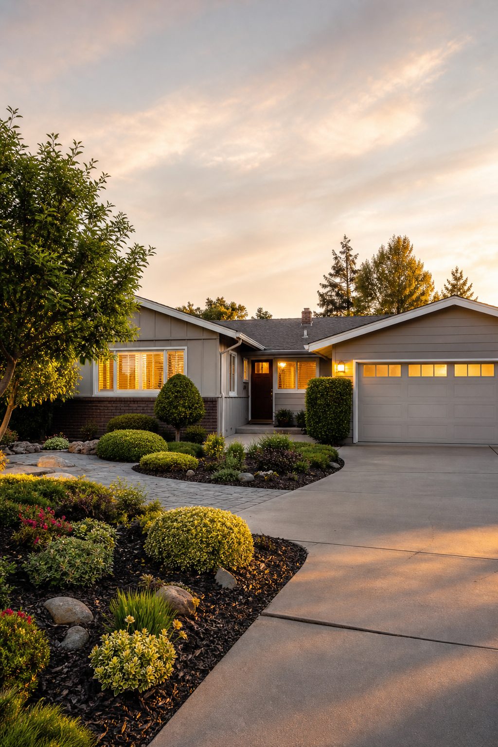 A San Jose home at golden hour